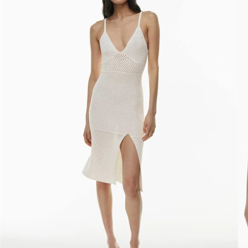 Aritzia Evie Midi Dress in Vin Gris - Picture 2 of 5